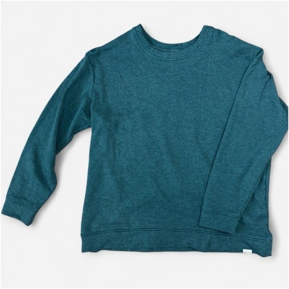 Orvis Classic Collection Crewneck Sweatshirt Teal Blue Modal Blend Fleece‎ L